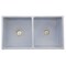 Nantucket Sinks Double Bowl Farmhouse Fireclay Sink with Shabby Sugar Finish FCFS3318D-ShabbySugar - alternate 3